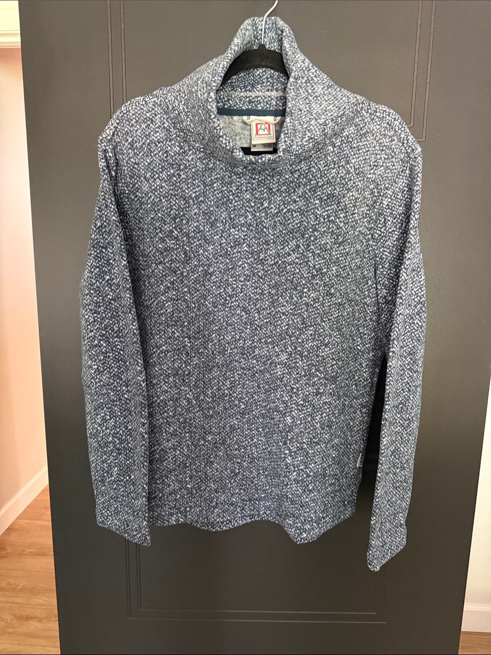 Avalanche Marled Navy Blue Cowl Neck Sweater